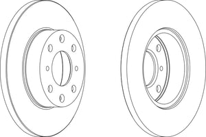 Front Pair Of Brake Discs Fits Rover OE EJP7368 Ferodo DDF285