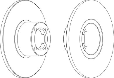 Front Pair Of Brake Discs Fits Austin Innocenti MG Riley Rover Wol Ferodo DDF286