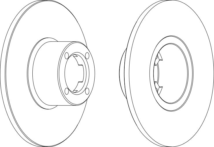 Front Pair Of Brake Discs Fits Austin Innocenti MG Riley Rover Wol Ferodo DDF286