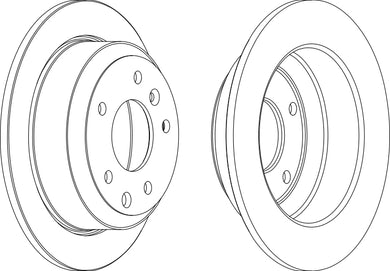 Rear Pair Of Brake Discs Fits Jaguar OE BLM1450 Ferodo DDF287