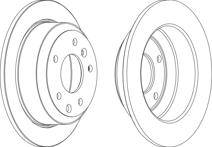 Rear Pair Of Brake Discs Fits Jaguar OE BLM1450 Ferodo DDF287