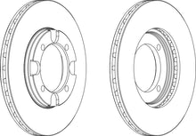 Load image into Gallery viewer, Front Pair Of Brake Discs Fits Mitsubishi Proton OE MB238615 Ferodo DDF293