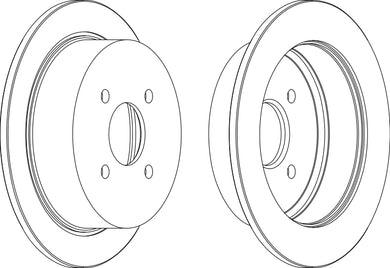 Rear Pair Of Brake Discs Fits Ford OE 1102564 Ferodo DDF435