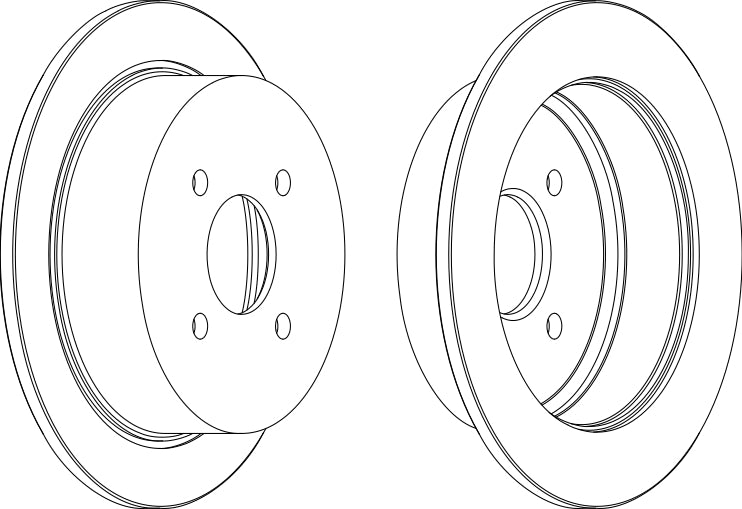 Rear Pair Of Brake Discs Fits Ford OE 1102564 Ferodo DDF435