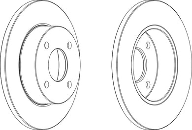Pair Of Coated Brake Discs Ferodo DDF442C