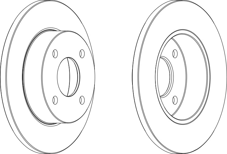 Pair Of Coated Brake Discs Ferodo DDF442C