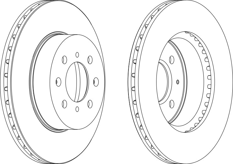 Front Pair Of Brake Discs Fits Honda OE 45251SF0000 Ferodo DDF448