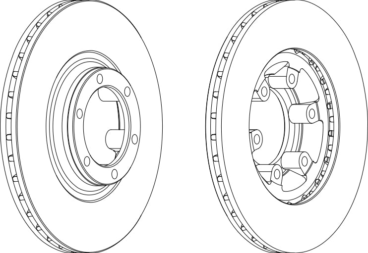 Front Pair Of Brake Discs Fits Mitsubishi OE MB407038 Ferodo DDF460