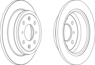 Pair Of Coated Brake Discs Ferodo DDF468C