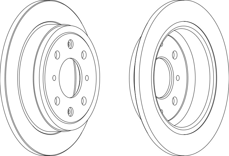 Pair Of Coated Brake Discs Ferodo DDF468C