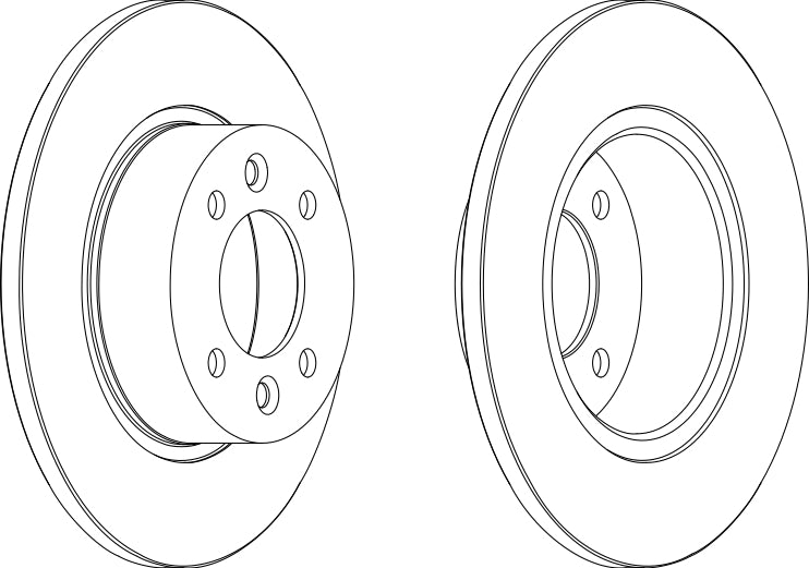 Rear Pair Of Brake Discs Fits Renault OE 7700715166 Ferodo DDF478
