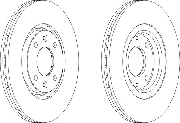 Front Pair Of Brake Discs Fits Citroen Peugeot OE 95667810 Ferodo DDF489