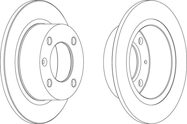 Rear Pair Of Brake Discs Fits Citroen OE 95667811 Ferodo DDF490