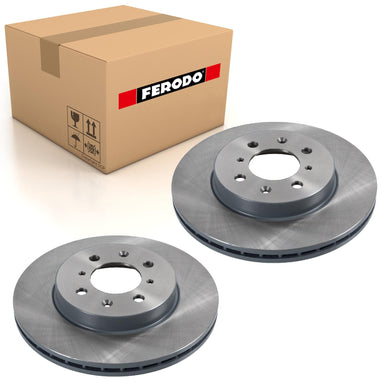 Front Coated Brake Discs x2 Honda Ferodo DDF492C