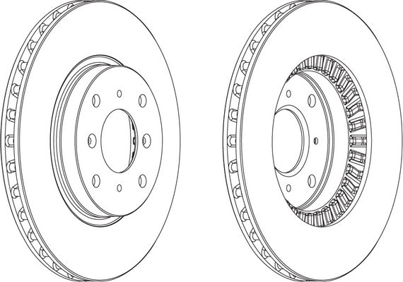 Front Pair Of Brake Discs Fits Honda OE 45251SS0A00 Ferodo DDF516
