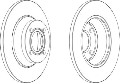 Pair Of Coated Brake Discs Ferodo DDF518C