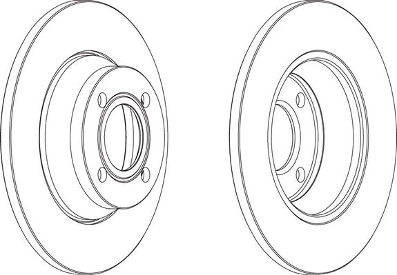 Pair Of Coated Brake Discs Ferodo DDF518C