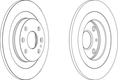 Pair Of Coated Brake Discs Ferodo DDF523C