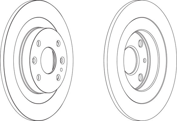 Pair Of Coated Brake Discs Ferodo DDF523C
