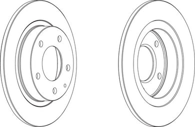 Pair Of Coated Brake Discs Ferodo DDF524C