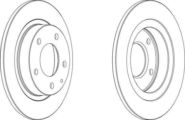 Pair Of Coated Brake Discs Ferodo DDF524C