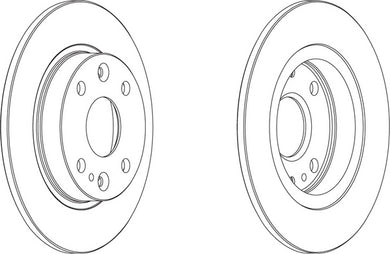 Rear Pair Of Brake Discs Fits Fiat Mazda OE B46126251C Ferodo DDF525
