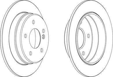 Pair Of Coated Brake Discs Ferodo DDF539C