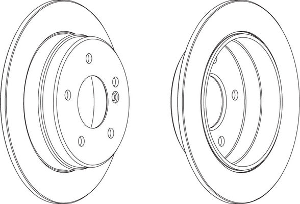 Pair Of Coated Brake Discs Ferodo DDF539C