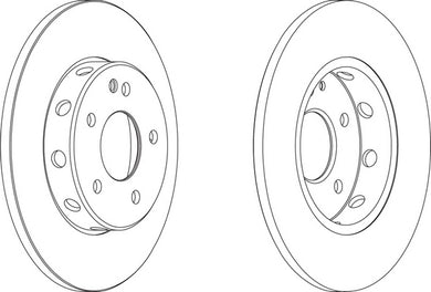 Pair Of Coated Brake Discs Ferodo DDF540C