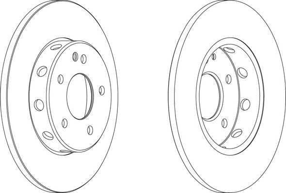 Pair Of Coated Brake Discs Ferodo DDF540C