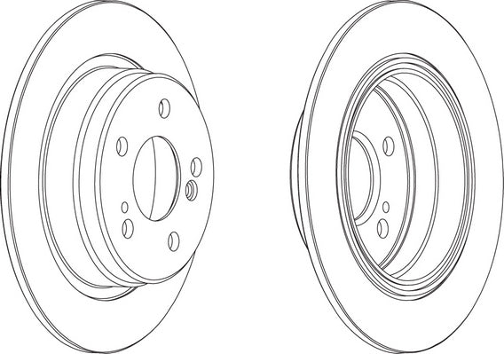 Rear Pair Of Brake Discs Fits Fiat Mercedes-Benz OE 1294230012 Ferodo DDF548