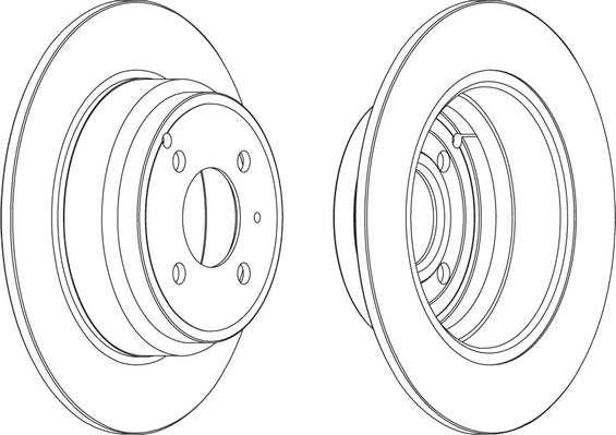 Rear Pair Of Brake Discs Fits Fiat Volvo OE 271497 Ferodo DDF551