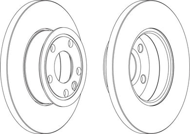 Pair Of Coated Brake Discs Ferodo DDF562C