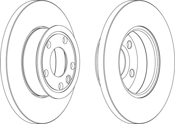 Pair Of Coated Brake Discs Ferodo DDF562C