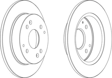 Rear Pair Of Brake Discs Fits Honda Rover OE 42510SM4950 Ferodo DDF565