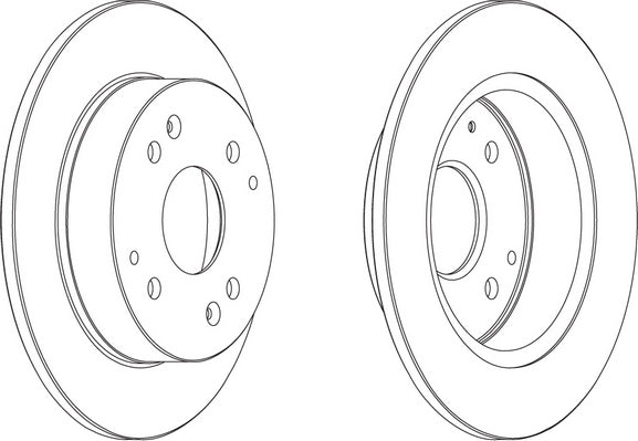 Rear Pair Of Brake Discs Fits Honda Rover OE 42510SM4950 Ferodo DDF565