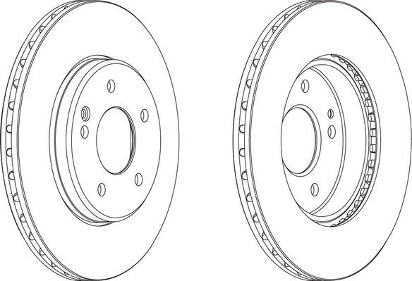 Pair Of Coated Brake Discs Ferodo DDF588C