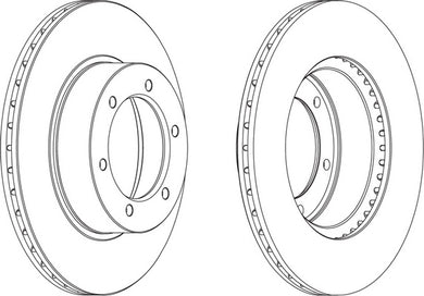 Front Pair Of Brake Discs Fits Toyota VW OE 4351235110 Ferodo DDF596
