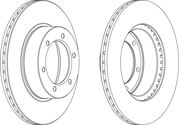 Front Pair Of Brake Discs Fits Toyota VW OE 4351235110 Ferodo DDF596