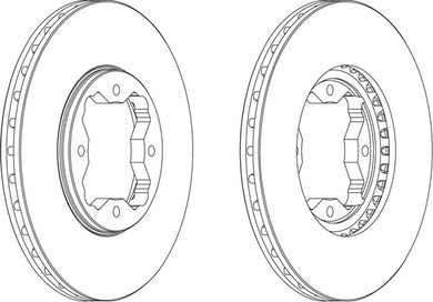 Front Pair Of Brake Discs Fits Honda Rover Vauxhall Ferodo DDF619