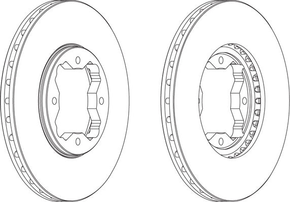 Front Pair Of Brake Discs Fits Honda Rover Vauxhall Ferodo DDF619