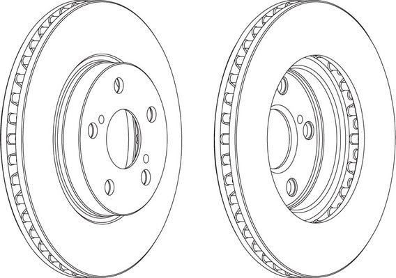 Front Pair Of Brake Discs Fits Lexus Toyota OE 4351220470 Ferodo DDF620