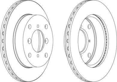 Pair Of Coated Brake Discs Ferodo DDF623C
