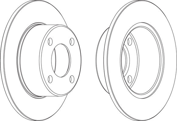 Rear Pair Of Brake Discs Fits Audi OE 443615601E Ferodo DDF625