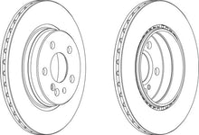 Load image into Gallery viewer, Rear Pair Of Brake Discs Fits Mercedes-Benz OE 1404230412 Ferodo DDF630