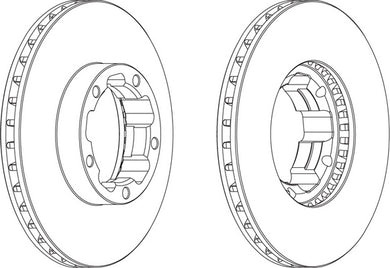Pair Of Brake Discs Fits Lexus Nissan OE 61002950 Ferodo DDF668