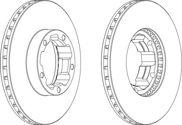 Pair Of Brake Discs Fits Lexus Nissan OE 61002950 Ferodo DDF668