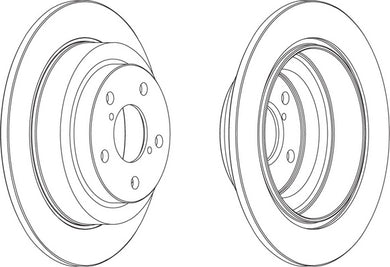 Pair Of Coated Brake Discs Ferodo DDF678C