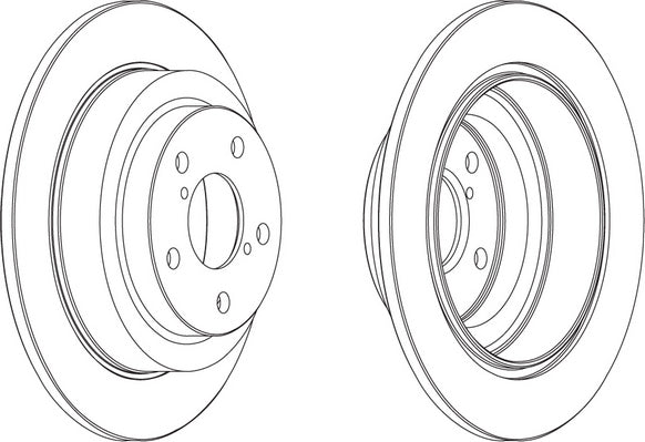 Pair Of Coated Brake Discs Ferodo DDF678C