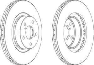 Pair Of Front Brake Discs Fits Toyota 86 Subaru Impreza Forester Ferodo DDF679C